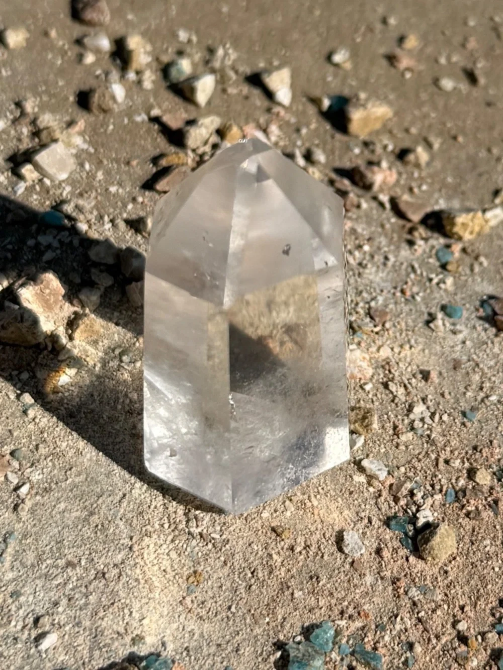 Russian High Polished Clear Quartz Tower Point Crystal